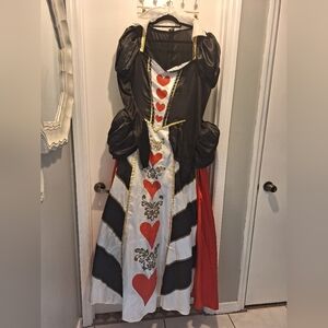 Lined with petticoat Halloween Queen of Hearts costume.